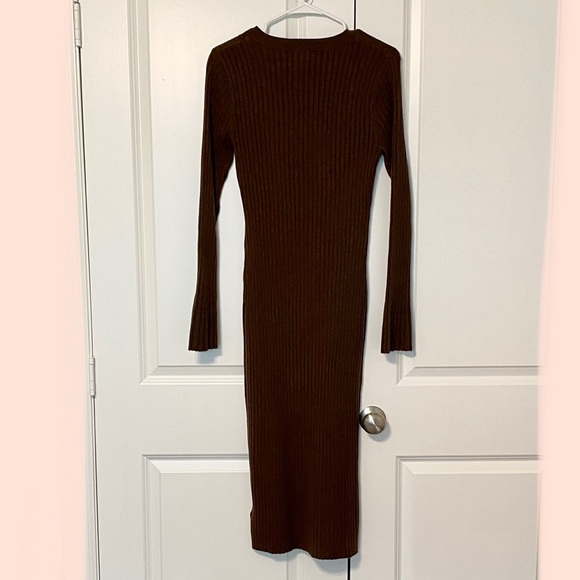 NWT The Drop Fernanda Bell Sleeve Ribbed Sweater Dress - Picture 2 of 9